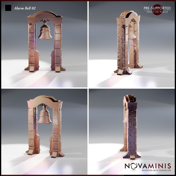 3D Printable Alarm Bell 02 by NOVAMINIS